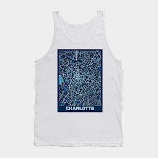 Charlotte - North Carolina Peace City Map Tank Top